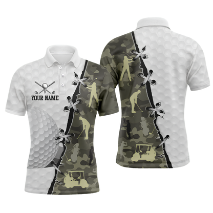 Custom Camouflage Golf Polo Shirt For Men, Custom Camo Golf Shirts GZ0275