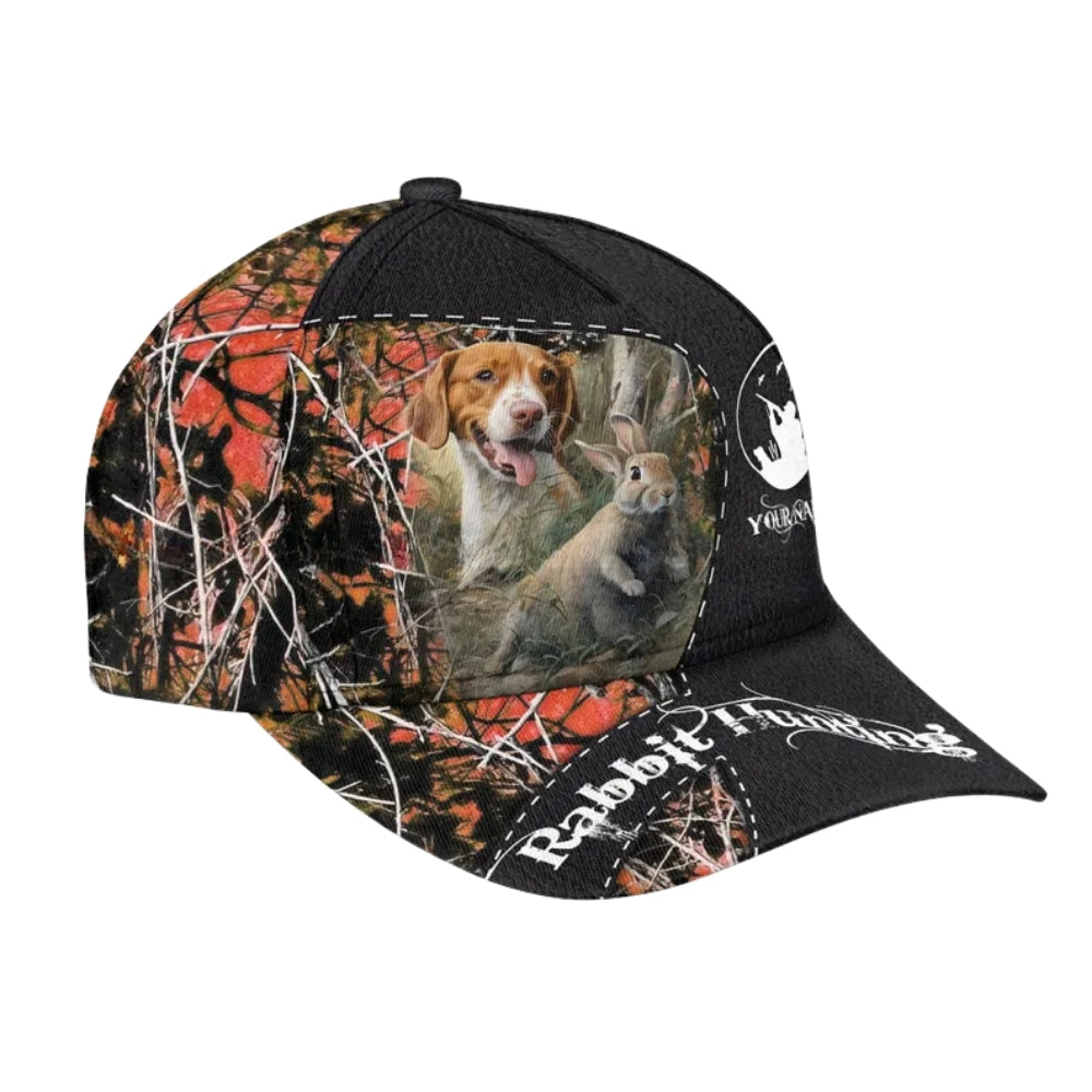 Custom Dog And Rabbit Hunting Baseball Cap, Custom Rabbit Hunting Hat Caps CP0073