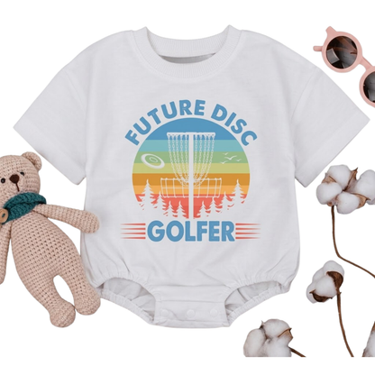 Future Disc Golfer Baby T Shirt Bubble Romper, Baby Disc Golf Romper BB0307