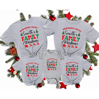 Custom Family Christmas Making Memories To Together Matching T Shirts, Personalized Family Christmas Shirts ET1239