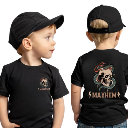 Father Of Mayhem Custom Skull Snake Matching Family T Shirts, Custom Cool Family Matching Shirts ET0226