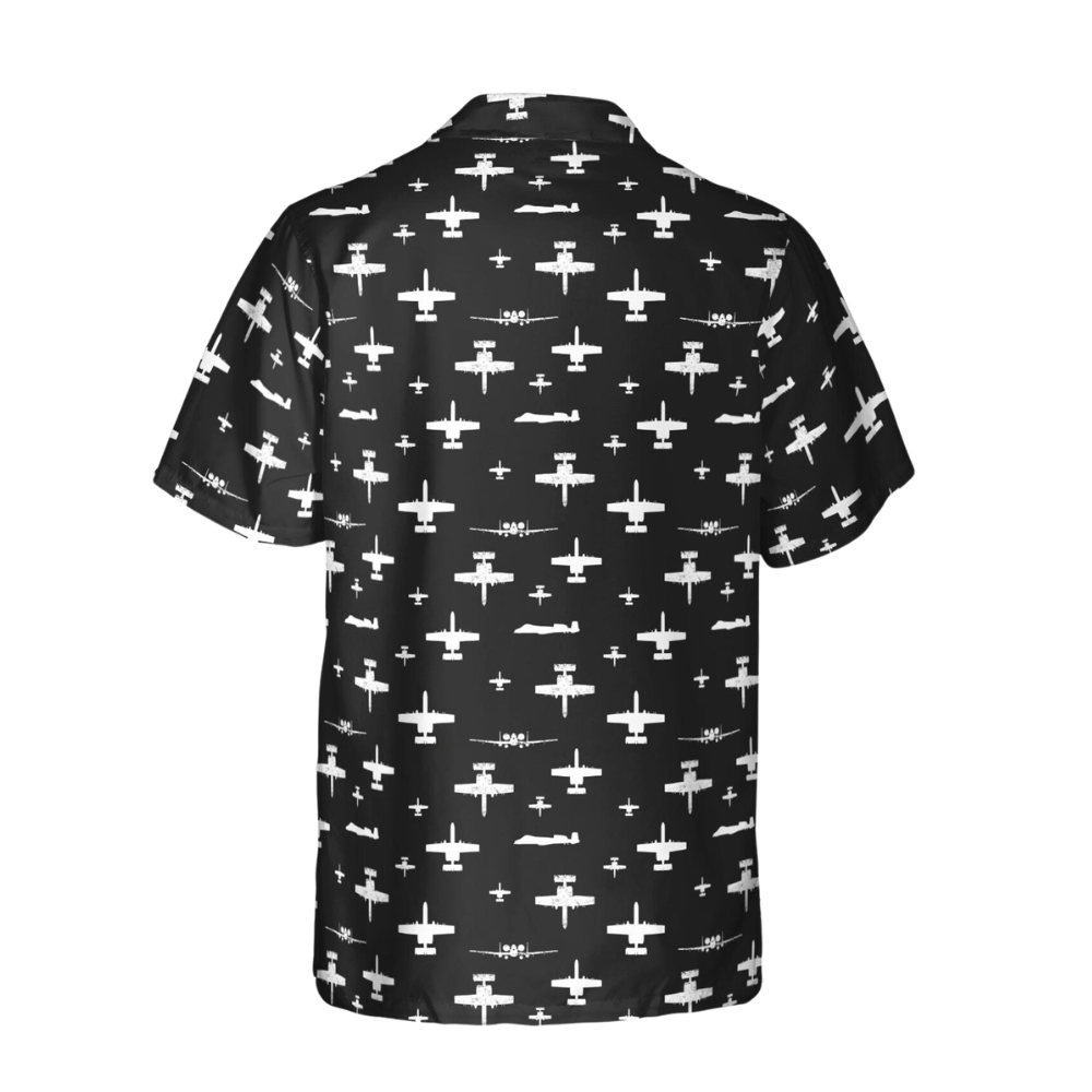 A-10 Thunderbolt Pattern Aircraft Hawaiian Shirt Men, A-10 Thunderbolt Lover Hawaiian Shirt HE0371