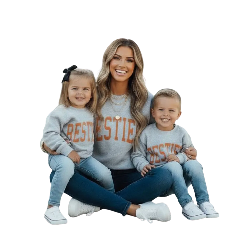 Bestie Sweatshirt For Mom Daughter Son, Matching Mommy And Me Sweatshirts ET1380