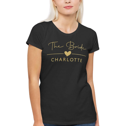 Personalized Name Bridal Shower Matching T Shirts For Bridesmaid Team Bride, Custom Bridal Party Matching Shirts ET1029