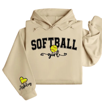 Custom Softball Girl Hoodie, Custom Softball Hoodie 2D0514