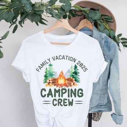 Custom Matching Camping Crew Family T Shirts, Personalized Camping Trip Matching Shirts For Family ET0657