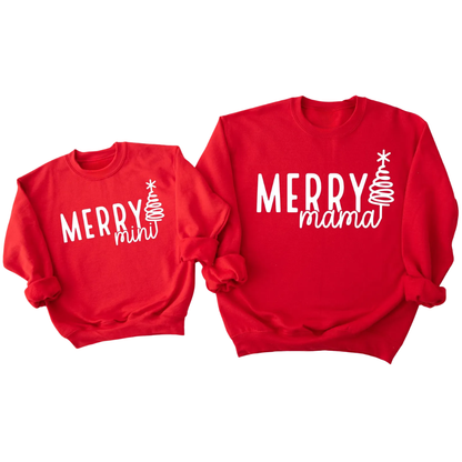 Custom Merry Family Matching Christmas Sweatshirt, Custom Christmas Family Sweater ET1691
