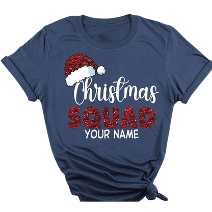 Personalized Christmas Crew Family Matching T Shirt, Custom Christmas Family Shirts With Name ET1180