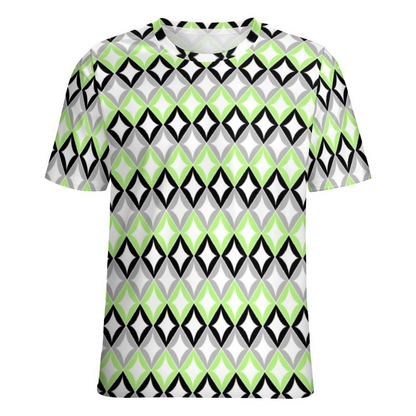 Gay Agenda Shirt, Agender Diamonds Lgbtq Short Sleeve Shirt Women Plus Size Blouse Tunics Tops LO0909