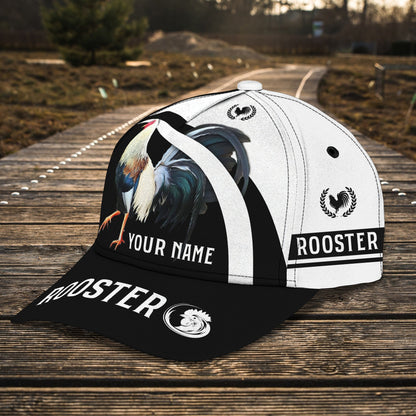 3D Classic Cap Rooster Personalized Name Cap 26 Lasfour CA1835