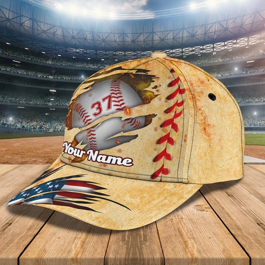 3D Classic Cap Baseball Personalized Name Cap 4 Lasfour CA0579