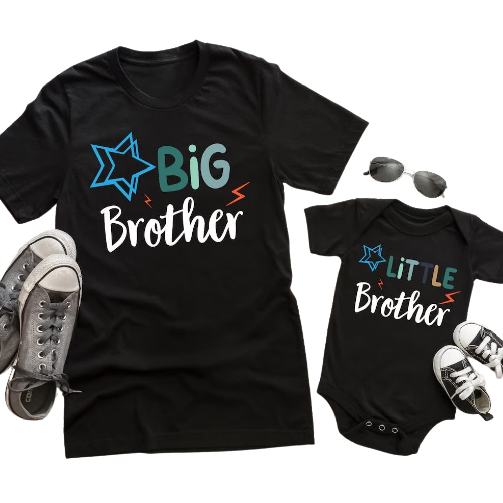 Big Brother Big Sister Pregnancy Announcement Matching Family T Shirts For Siblings, Baby Reveal Family Matching Shirts ET0206
