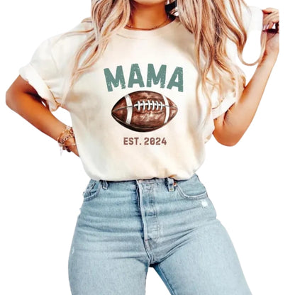 Custom Football First Birthday Matching Family T Shirts, Personalized 1st Birthday Football Family Shirts ET0333