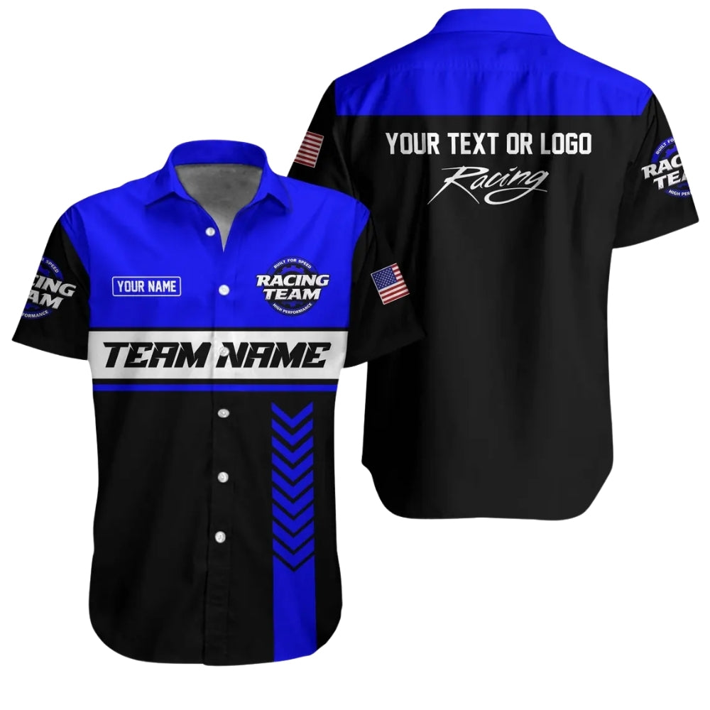 Custom Racing Team Mechanic Hawaiian Shirt, Personalized Mechanic Uniform Shirts HE0107