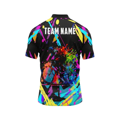 Custom Multicolor Graffiti Cycling Short Sleeve Jersey For Men, Custom Graffiti Cycling Jerseys CG0526
