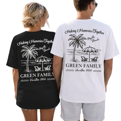 Custom Beach Vacation Matching Family T Shirts, Custom Family Beach Trip Shirts ET0476