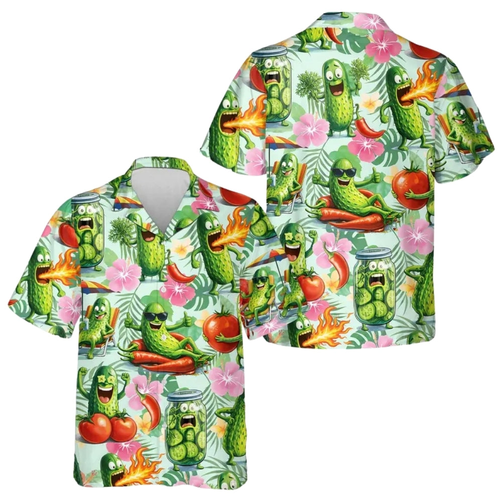 Funny Pickle Cucumber Hawaiian Shirts, Pickle Hawaiian Shirts For Men Women HE0130
