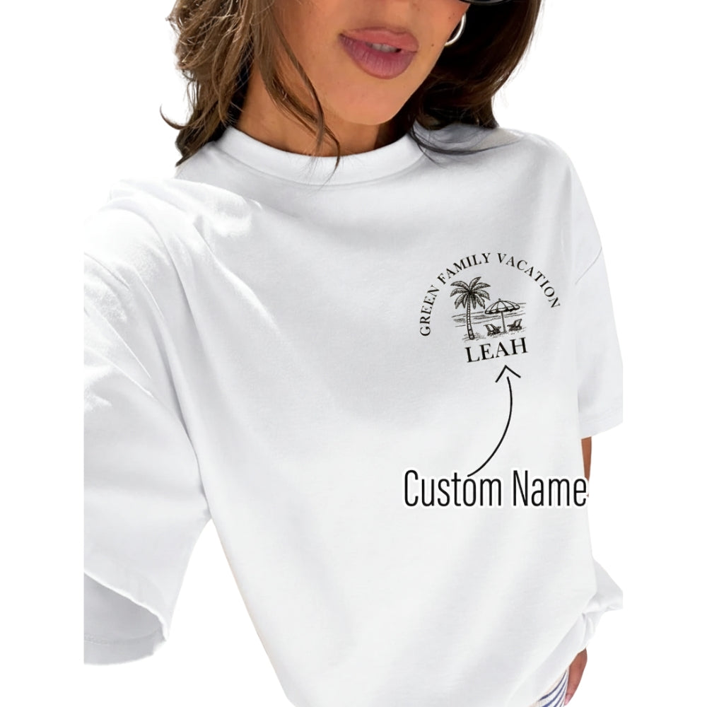 Custom Beach Vacation Matching Family T Shirts, Custom Family Beach Trip Shirts ET0476