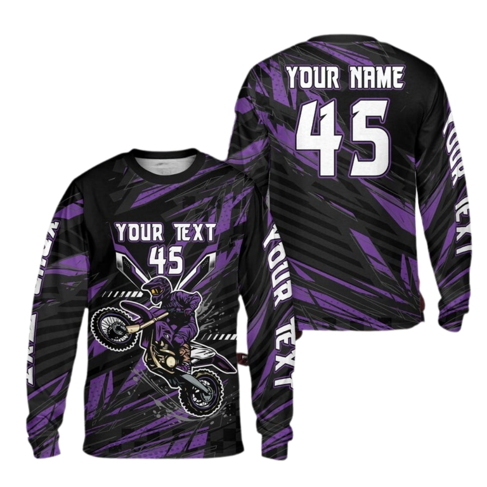 Custom Rider Motocross Long Sleeve Jersey, Custom Motocross Shirts ME0009