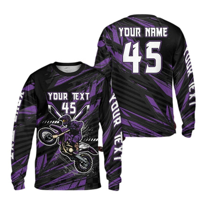 Custom Rider Motocross Long Sleeve Jersey, Custom Motocross Shirts ME0009