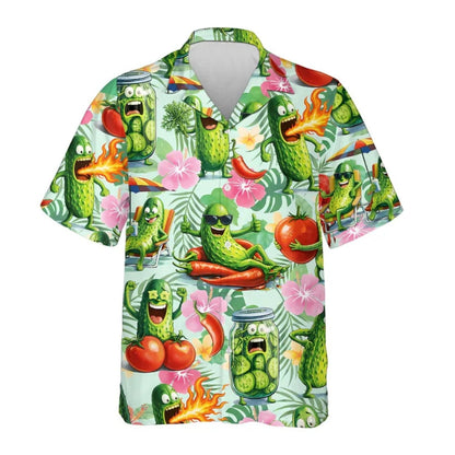 Funny Pickle Cucumber Hawaiian Shirts, Pickle Hawaiian Shirts For Men Women HE0130