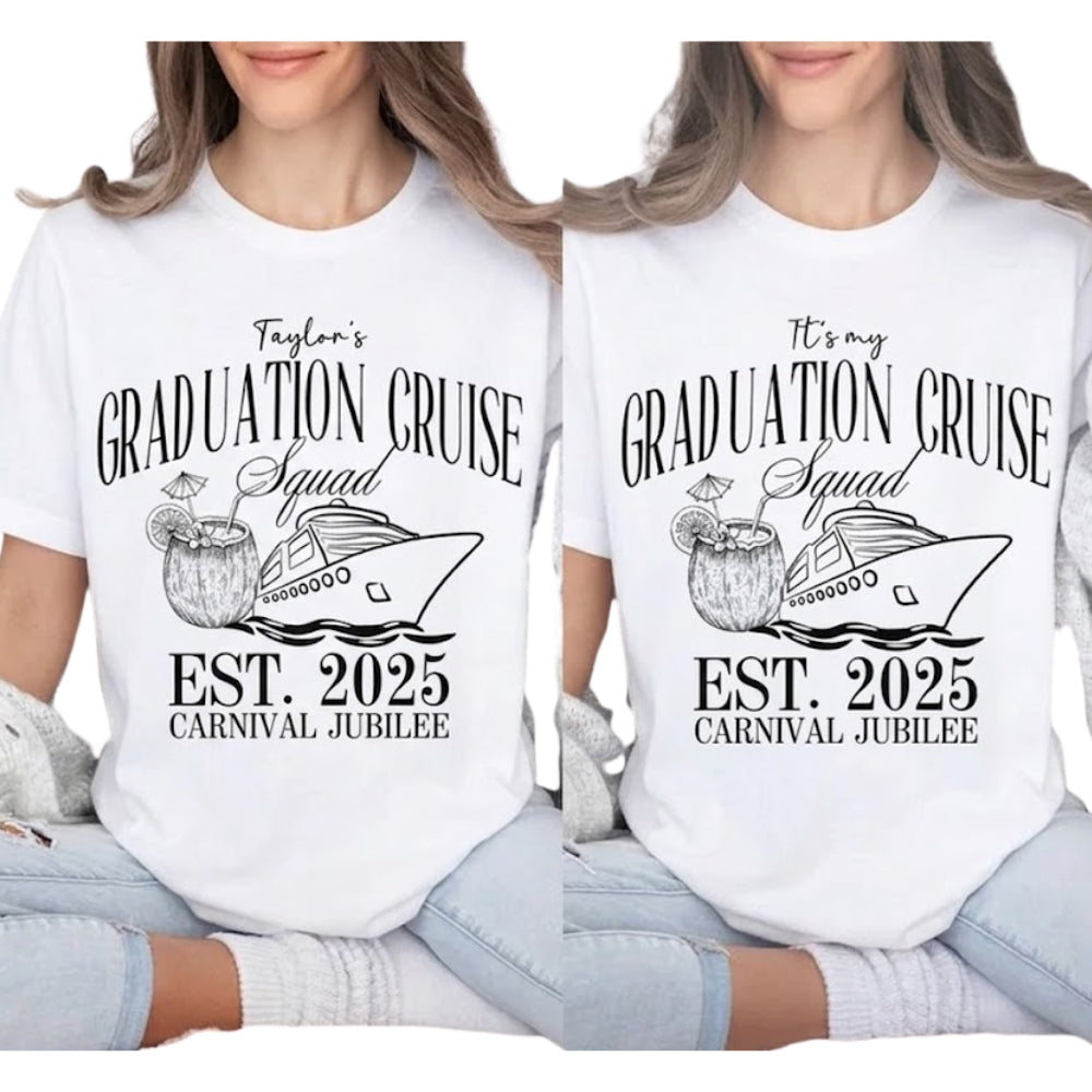 Custom Graduation Cruise Matching T Shirts For Family, Custom Matching Family Cruise Grad Trip Shirts ET0462