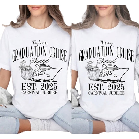 Custom Graduation Cruise Matching T Shirts For Family, Custom Matching Family Cruise Grad Trip Shirts ET0462