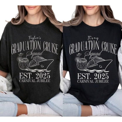 Custom Graduation Cruise Matching T Shirts For Family, Custom Matching Family Cruise Grad Trip Shirts ET0462
