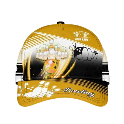 Custom Name Bowling 3D Baseball Cap, Custom Bowing Caps Hats For Bowlers CP0163