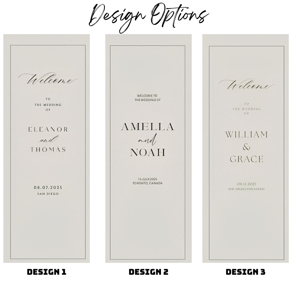 Personalized Linen Welcome Wedding Sign, Custom Fabric Welcome Wedding Banner WD0200