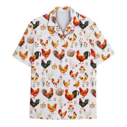 Rooster Chicken Hawaiian Shirt For Men Women, Rooster Lovers Hawaiian Shirts HE0131