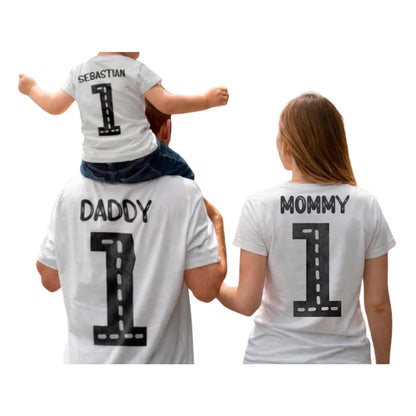 Pit Crew Fast One Custom Photo Matching 1st Birthday Family T Shirts, Custom Race Car First Birthday Family Shirts ET0489