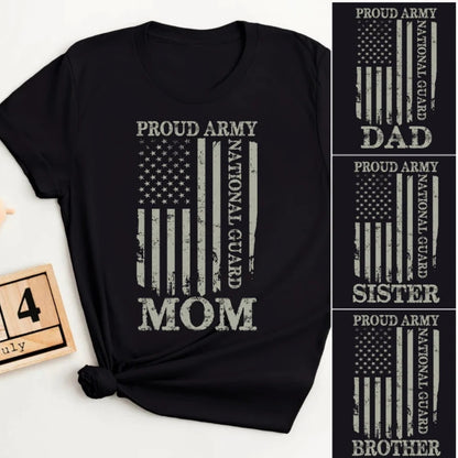 Proud Army National Guard Custom Family Matching Shirts, Custom Nation Guard Matching Shirts For Family ET0209