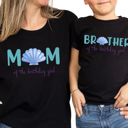 Matching Mermaid Birthday T Shirts For Family, Family Mermaid Birthday Shirts ET0335