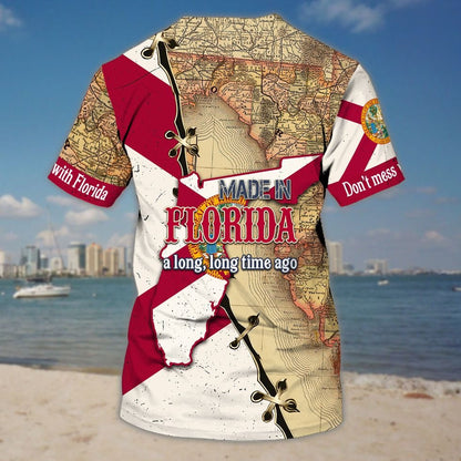 Customized 3D All Over Printed Florida Tshirt, Florida Map Shirts, Florida Shirt TO0703