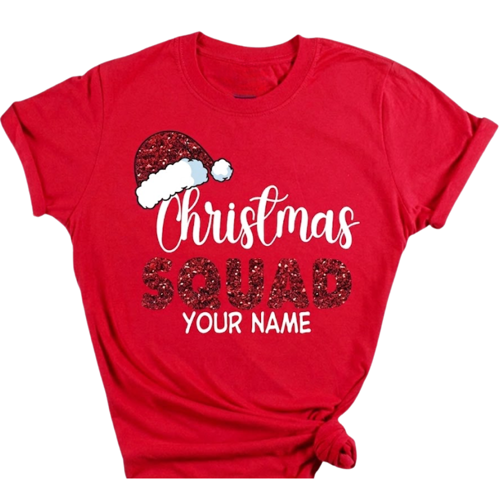 Personalized Christmas Crew Family Matching T Shirt, Custom Christmas Family Shirts With Name ET1180