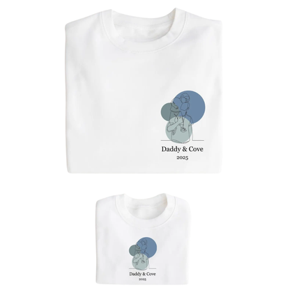 Custom Daddy And Baby Name Sweatshirt Matching, Custom Father And Child Sweatshirts ET1445