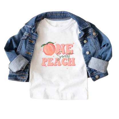One Sweat Peach 1st Birthday Matching Family T Shirts, Peach First Birthday Matching Shirts For Family ET0364