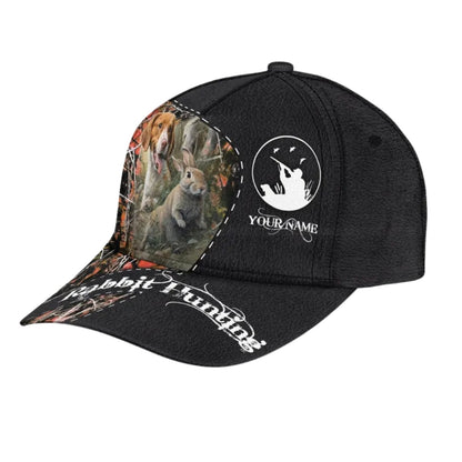 Custom Dog And Rabbit Hunting Baseball Cap, Custom Rabbit Hunting Hat Caps CP0073
