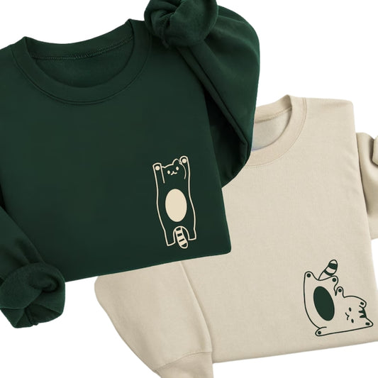 Cute Couple Cat Sweatshirt, Matching Couple Cat Lover Sweatshirt For Valentine Day 2D0818