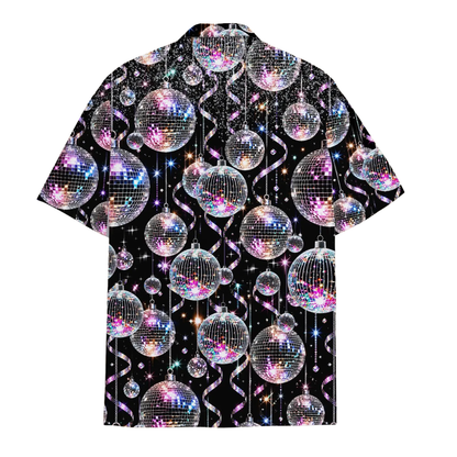Disco Ball Black And Purple Hawaiian Shirt For Men Women, Disco Ball Retro Hawaiian Shirt HE0648