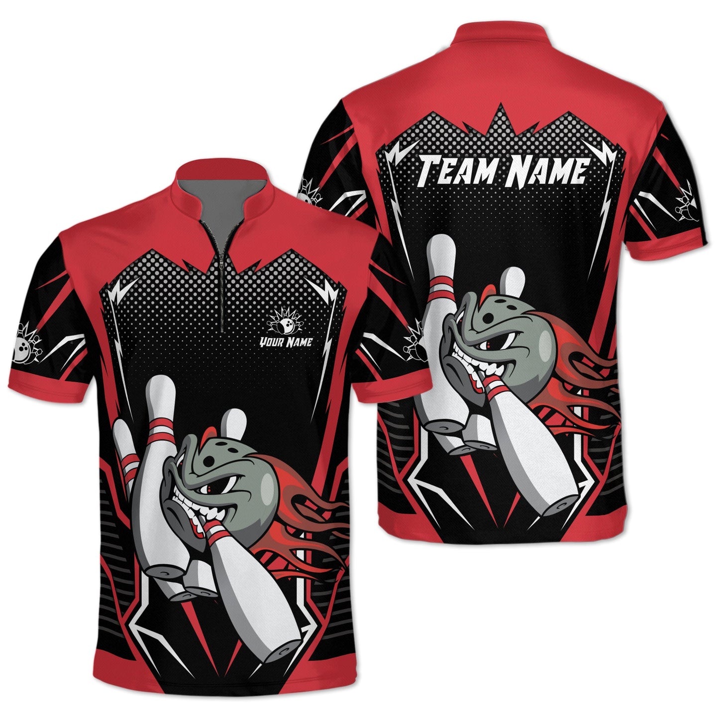 Custom Team Black And Green Bowling Jerseys Shirt For Men, Custom Bowling Team Shirts BZ0042