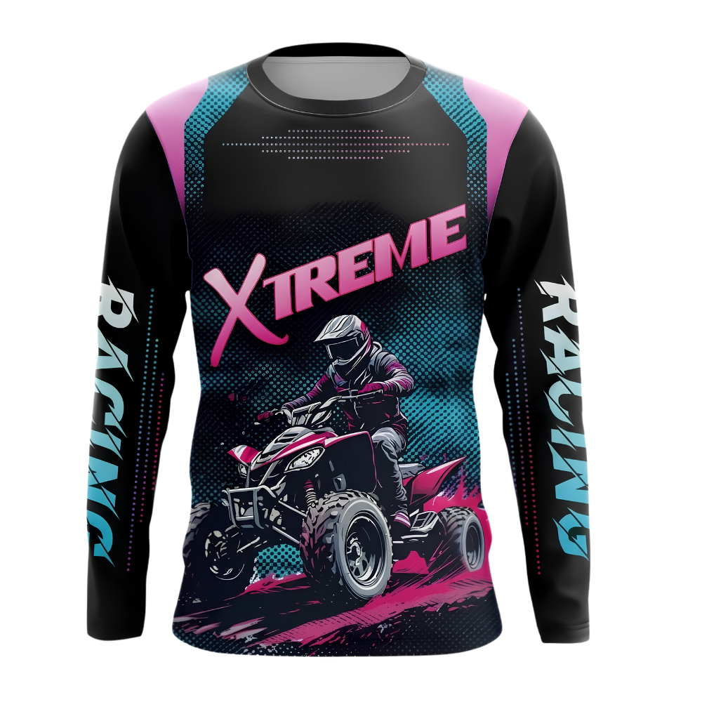 Custom ATV Racing Men's Long Sleeve Motocross Jersey , Custom ATV Shirts MZ0139