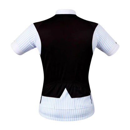 Tuxedo Black And White Cycling Short Sleeve Jersey For Men, Tuxedo Cycling Jersey CG0876