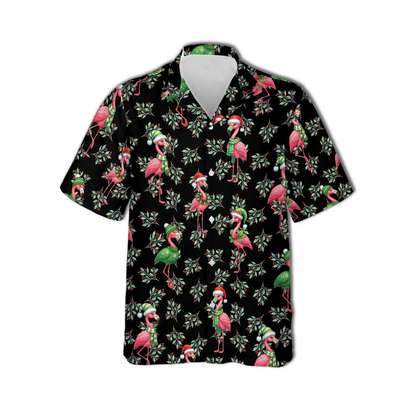 Flamingo Christmas Hawaiian Shirt For Men Women, Flamingo Lover Hawaiian Shirt For Christmas HE0775