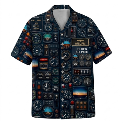 Custom Name Pilot Hawaiian Shirt, Personalized Pilot Hawaiian Shirts HE0737