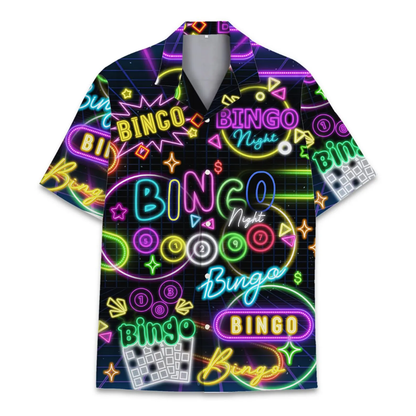 Bingo Game Neon Hawaiian Shirt Men Women, Bingo Lover Hawaiian Shirt HE0714