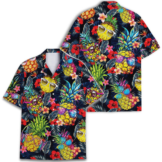 Funny Pineapple Tropical Hawaiian Shirt For Men And Women, Pineapple Hawaiian Shirt HE0627