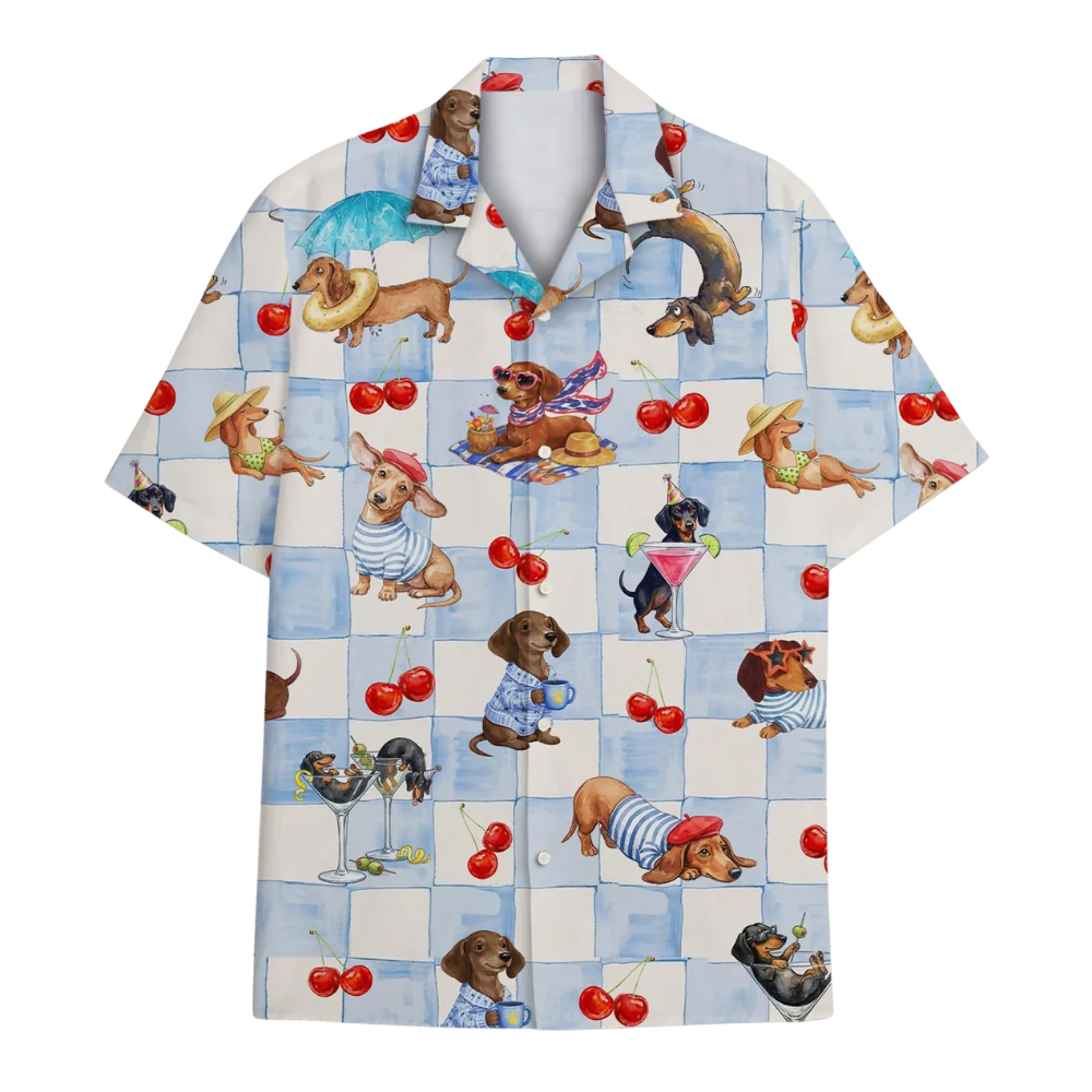 Funny Dachshund Hawaiian Shirt For Men Women, Dachshund Dog Hawaiian Shirt HE0684