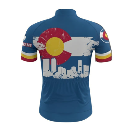 Custom Colorado Flag Cycling Short Sleeve Jersey For Mens, Custom Colorado Cycling Jersey CZ0044